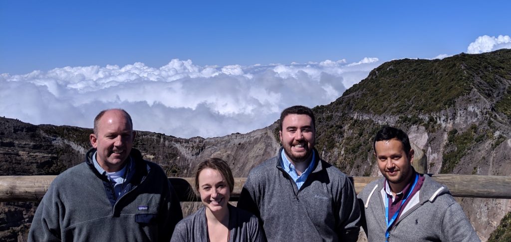 From left: Professor Richard Christenson, Alexandra Hain, Connor Ligeikis, and Sergio Lobo-Aguilar.