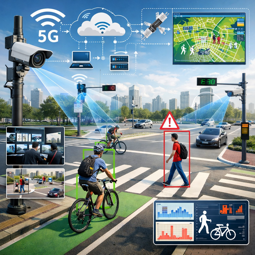 Prototype concept image for a smart and connected campus safety system at UConn