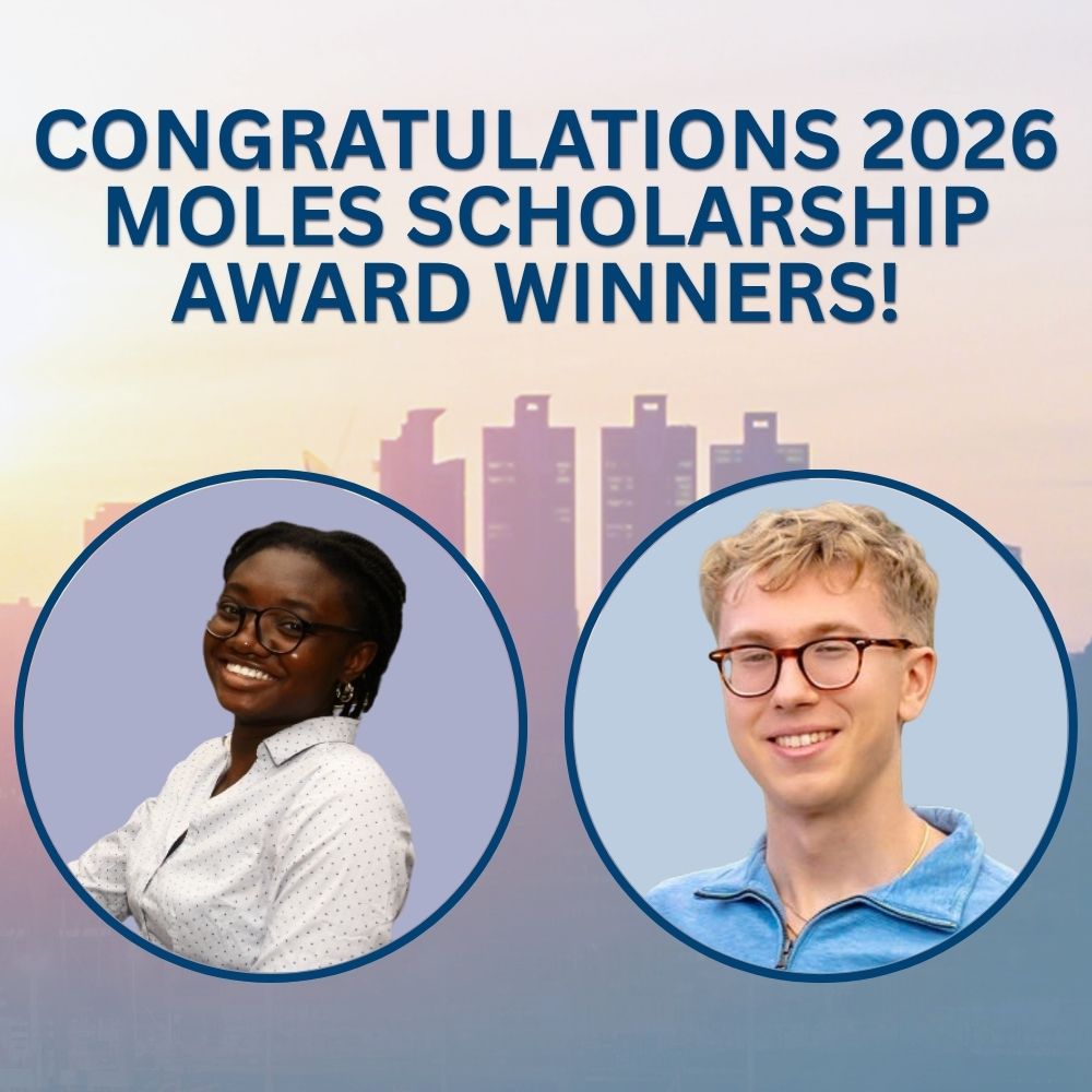 Congratulations 2026 Moles scholarship award winners! Photos of Akua Owusu and Michael Lanteri